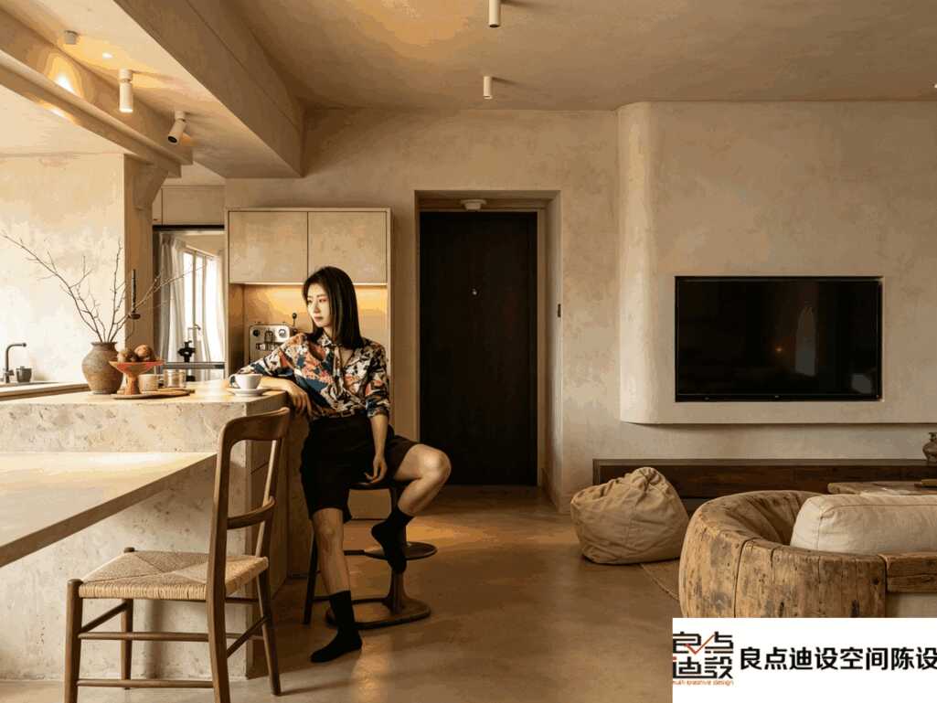两居室软装设计 | 60平小宅改出侘寂风治愈感，显大又好住✨